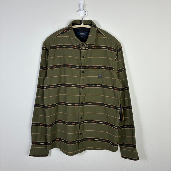 Roark Other - Roark Nordsman Light Flannel Snap Shirt Men's S Antico Military Green‎ Aztec